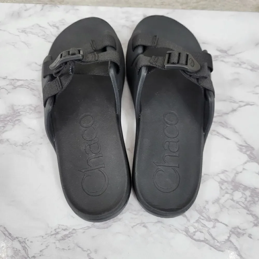 Chaco Chillos Slide Sandals Black Big Kids Size 5